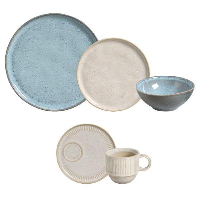 Aparelho de Jantar Breeze Latte 30 Peças Cerâmica para Mesa Posta Porto Brasil