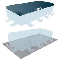 Piscina Estrutural Retangular 10.874 Litros Completa - Intex