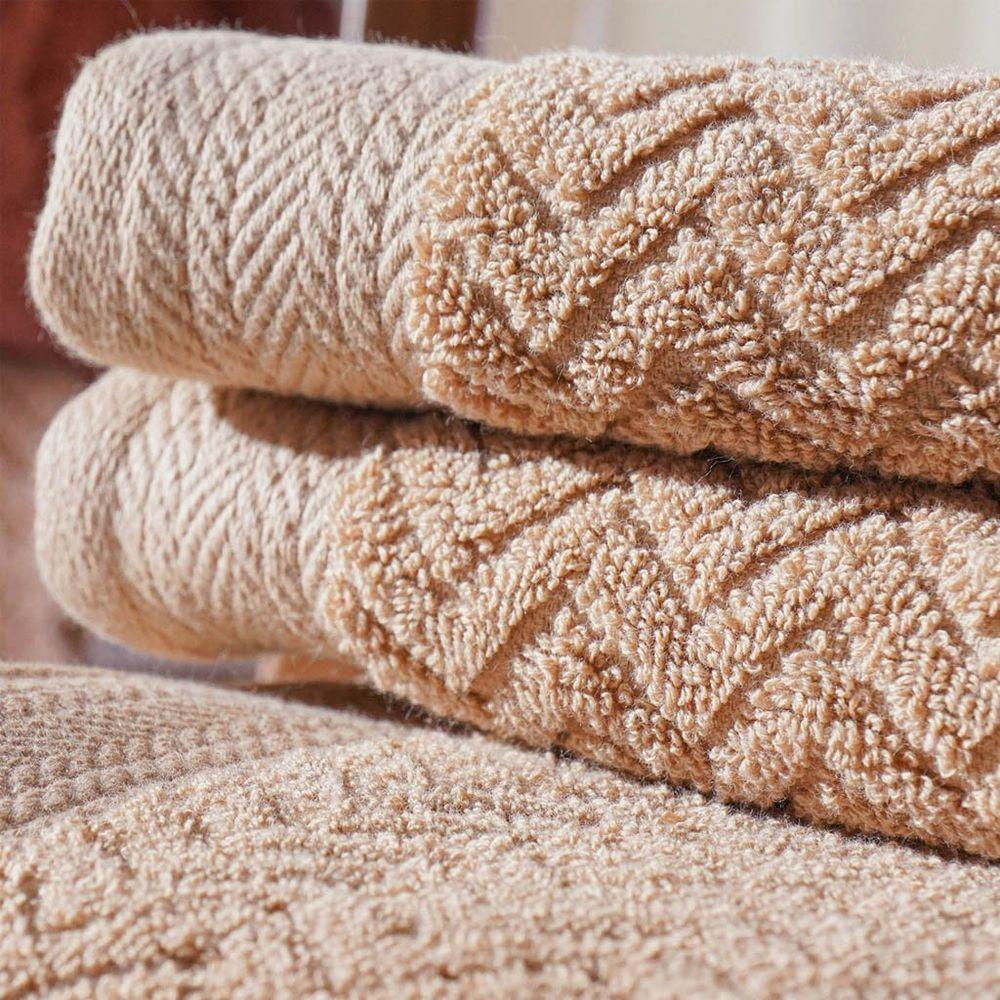 Toalha De Rosto Dubai 100% Algodão 450g-m² 50x80cm Tessi Bege - 2
