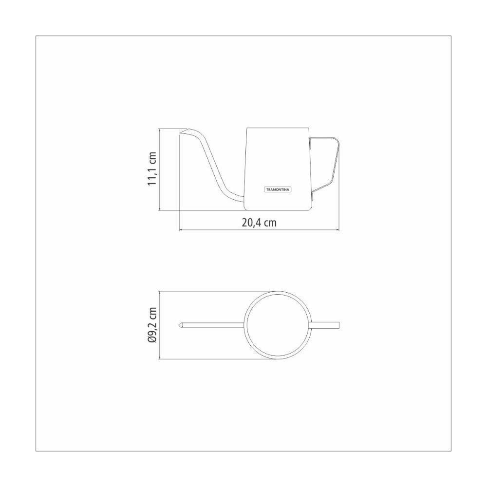 Bule Tramontina Pescoço De Ganso Em Aço Inox 0,6 L - 3