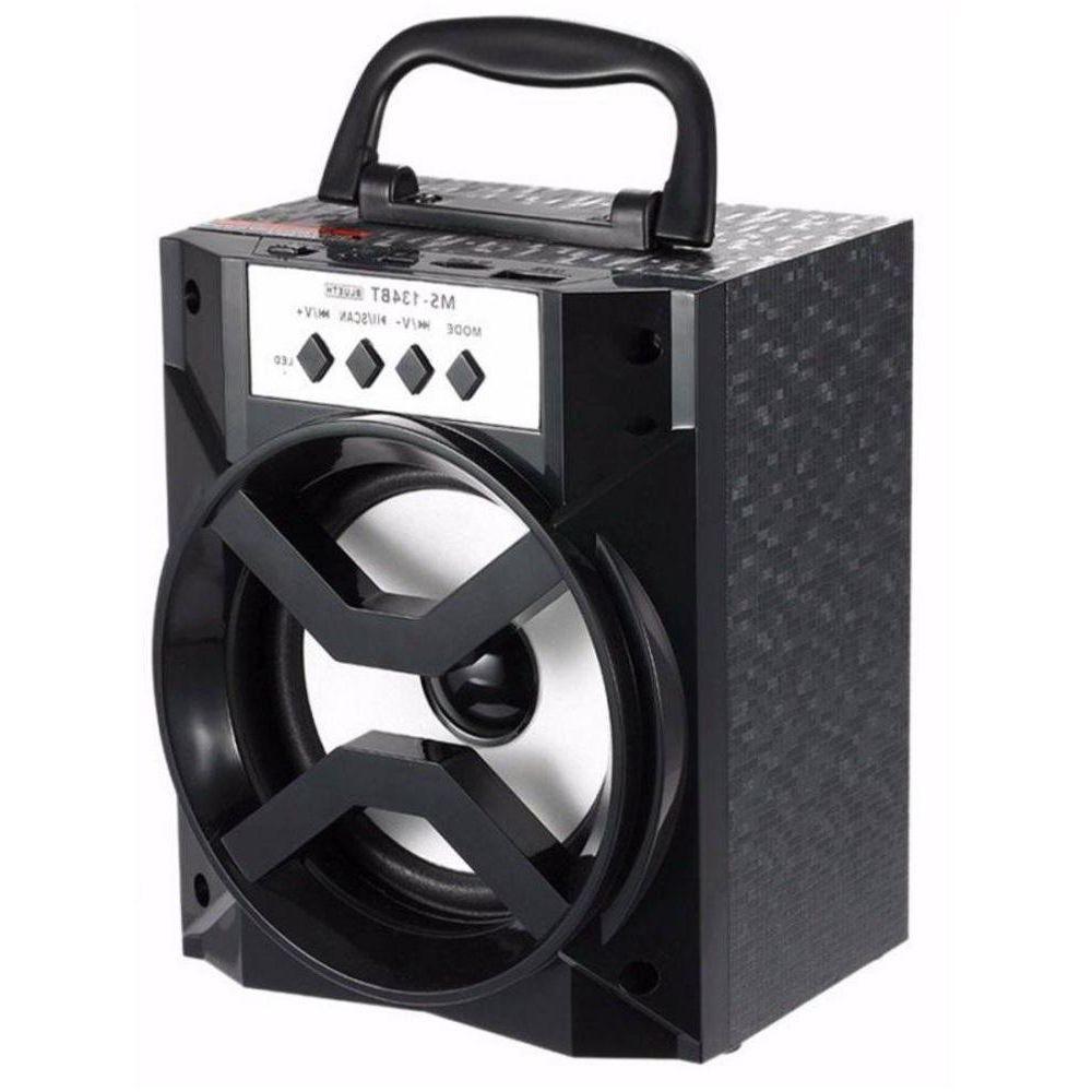 Caixa Som Bluetooth Portátil Rádio Fm Usb Mic Sd 8w Auxiliar - Preto - 2