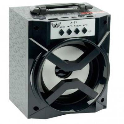 Caixa Som Bluetooth Portátil Rádio Fm Usb Mic Sd 8w Auxiliar - Preto