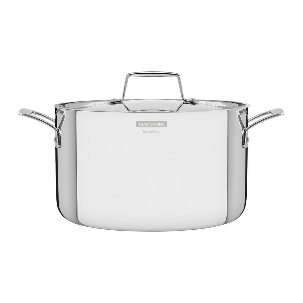 Caçarola Grano Funda Inox Corpo Triplo Tampa Vidro 5,8l - 7