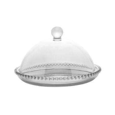 Queijeira Pearl para Queijos em Cristal Transparente 20cm Mesa Wolff
