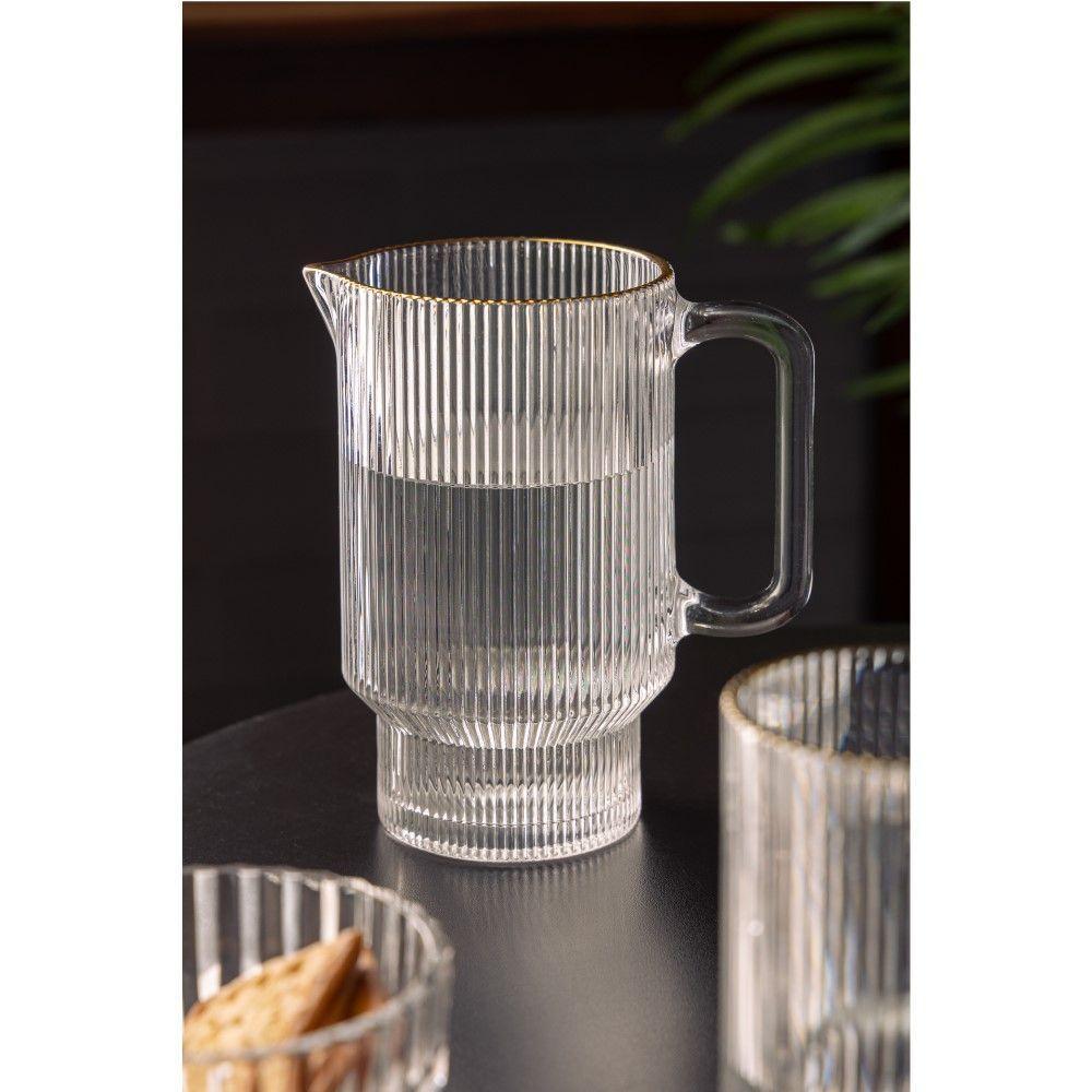 Jarra De Cristal 900 Ml Com Fio De Ouro Lines Wolff - 3