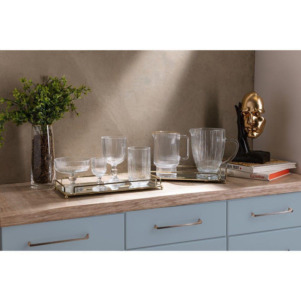 Jarra De Cristal 900 Ml Com Fio De Ouro Lines Wolff - 5