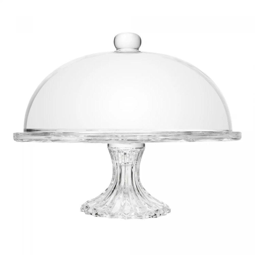 Boleira De Vidro Com Pé E Tampa Deli Diamond 30 Cm Lyor - 1