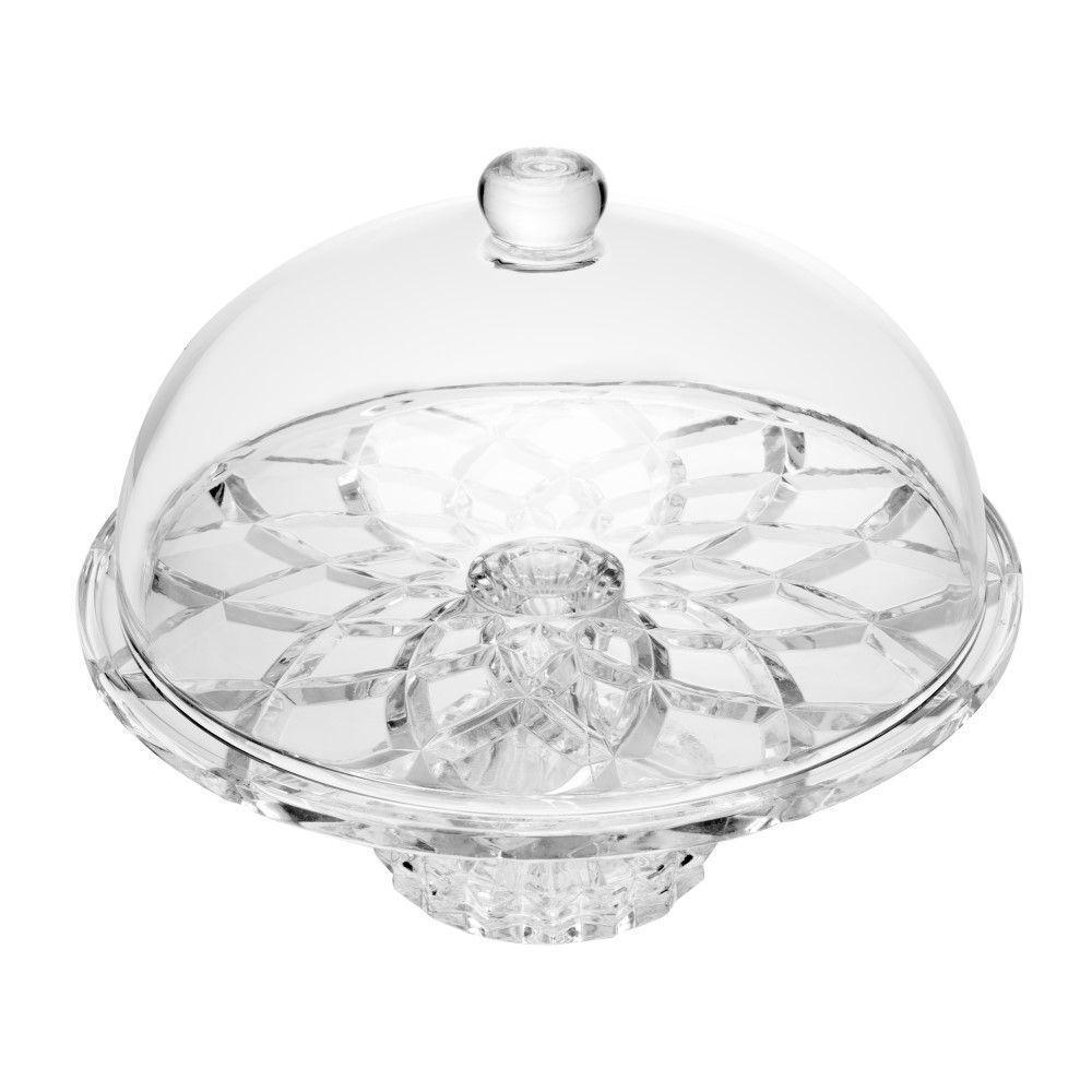 Boleira De Vidro Com Pé E Tampa Deli Diamond 30 Cm Lyor - 2