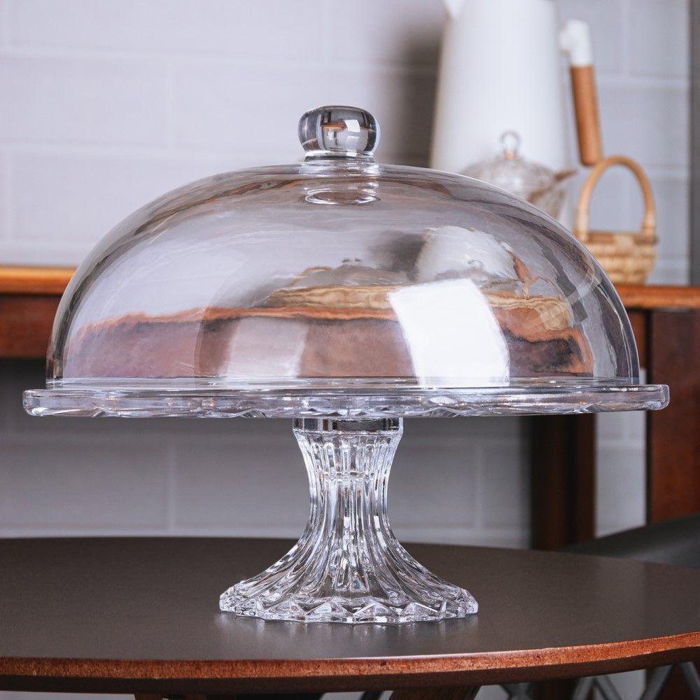 Boleira De Vidro Com Pé E Tampa Deli Diamond 30 Cm Lyor - 3