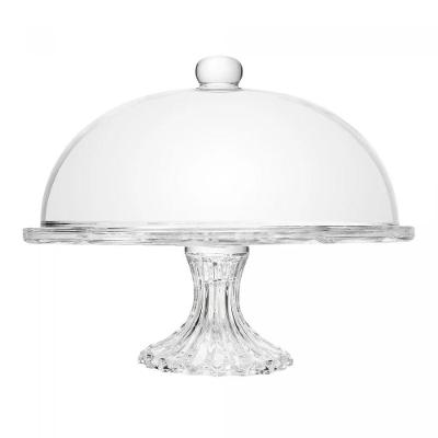 Boleira De Vidro Com Pé E Tampa Deli Diamond 30 Cm Lyor