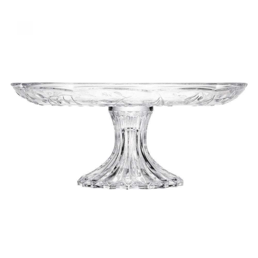Prato Para Bolo 27 Cm De Cristal Com Pé New Butterfly Lyor - 2