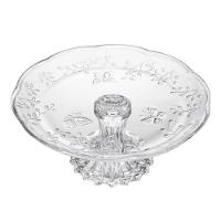 Prato Para Bolo 27 Cm De Cristal Com Pé New Butterfly Lyor - 1