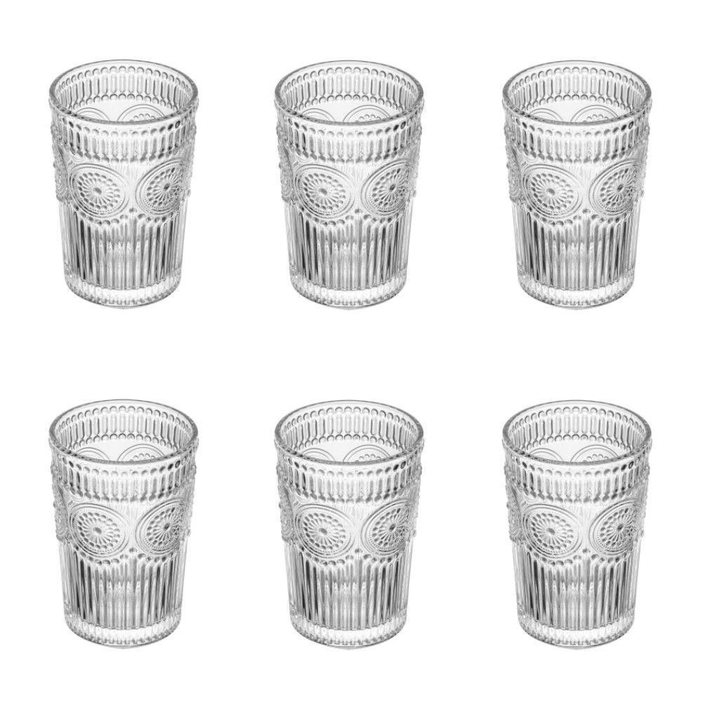 Conjunto De Copos De Vidro Para água 6 Peças 380 Ml Mandala Wolff - 1