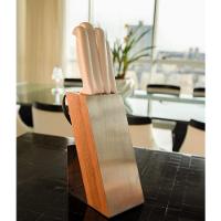 Cepo De Madeira Com Inox Para Facas Universal Kort Domama - 6