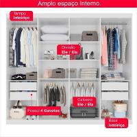 Guarda-roupa Casal 100% Mdf 8 Portas E 4 Gavetas Herrera Branco - 9