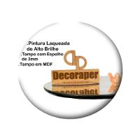 Mesa De Canto Pés Palito Amadeirado Com Tampo Espelhado 50cm Preto 70cm - 3