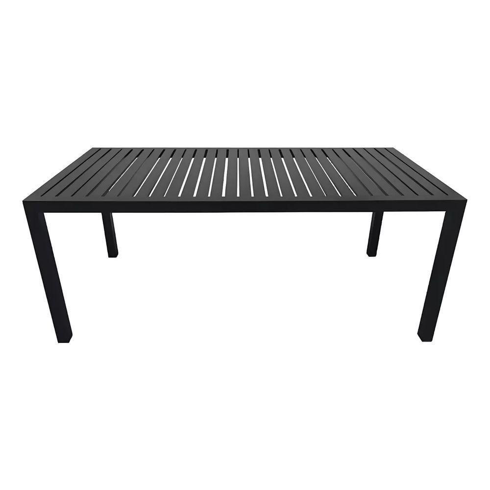 Jogo De Mesa Ripada Alumínio 8 Cadeiras Nossakasa De Jardim Piscina Jantar - 4