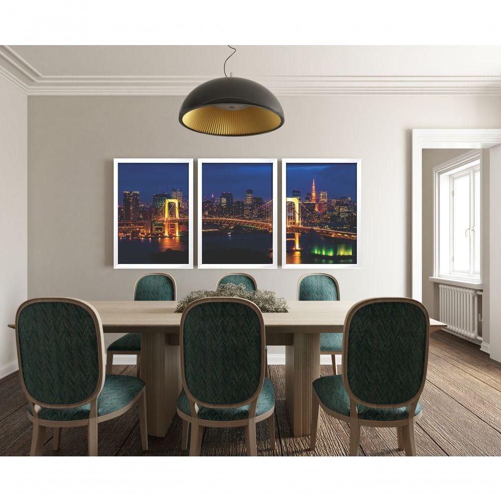 Quadro Decorativo Cidade Com Moldura Branco - 2