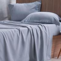 Jogo De Cama Casal 4 Pçs 1000 Fios Toque Acetinado Tessi Cinza - 2