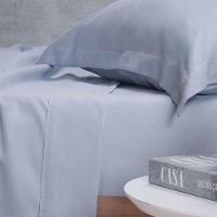 Jogo De Cama Casal 4 Pçs 1000 Fios Toque Acetinado Tessi Cinza