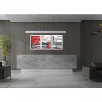 Quadros Decorativos Pintura Casal De Londres Com Moldura Branco - 3