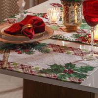 Jogo 6 Americanos Decorativos Natalino 33x48cm Pinheiro De Natal - 1