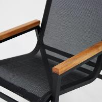 Jogo Conjunto Mesa 1,20m Ripada Para área Externa, Piscina, Jardim Preto - 5