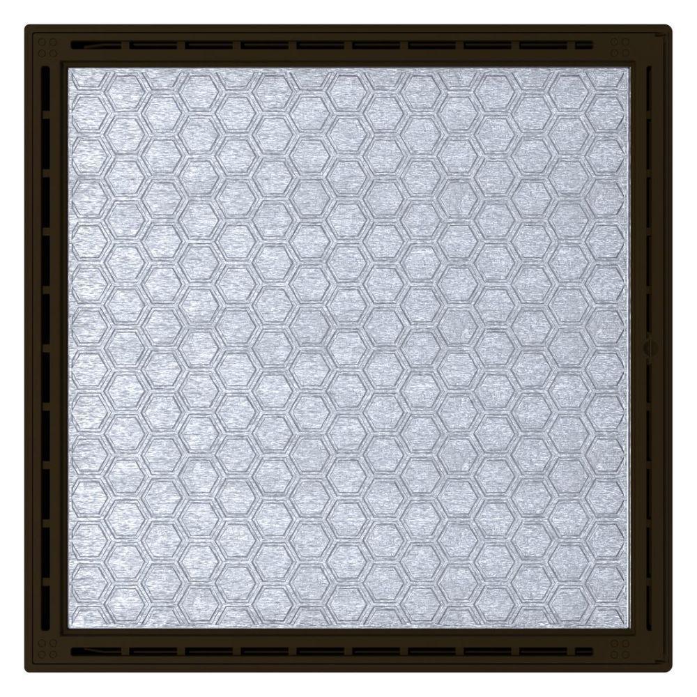 Alçapão Tampa Casa Maquina Piscina 120x120 Gaveta Deslizante Marrom - 1