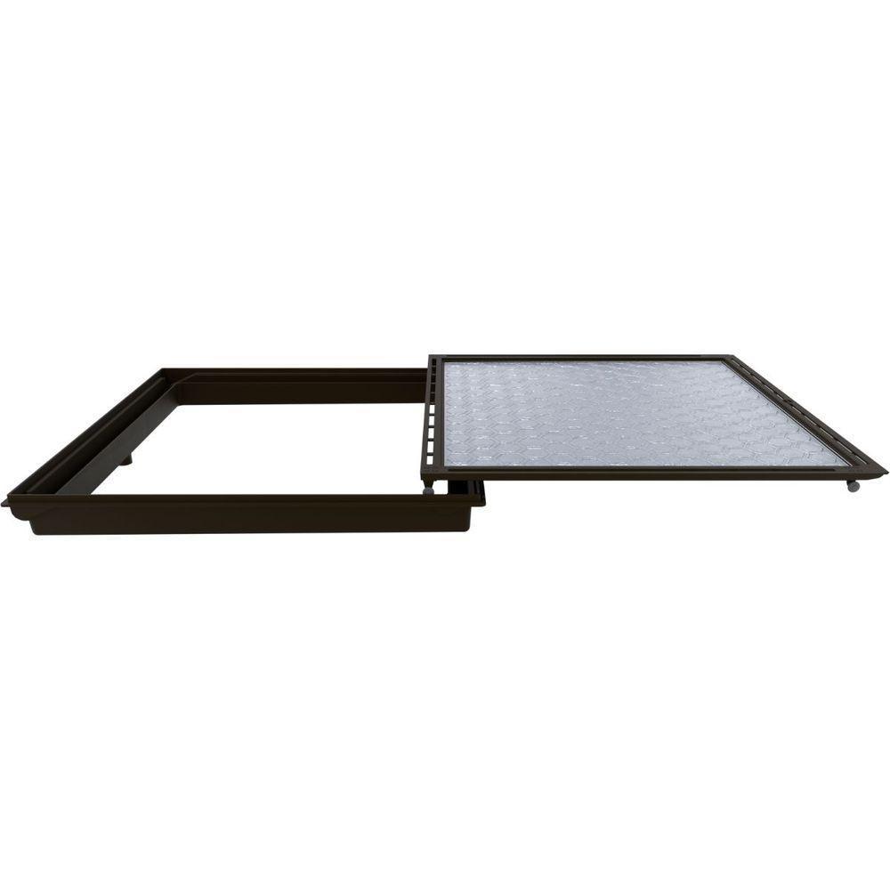 Alçapão Tampa Casa Maquina Piscina 120x120 Gaveta Deslizante Marrom - 8