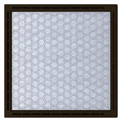 Alçapão Tampa Casa Maquina Piscina 120x120 Gaveta Deslizante Marrom