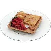 Bailarina Prato Para Servir 2X45X45Cm Vidro Transp Giratorio - 2