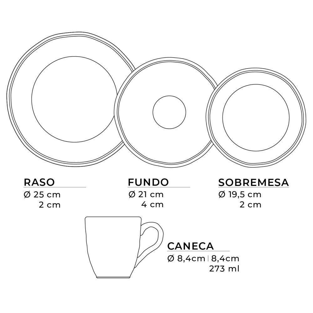Aparelho De Jantar 16 Peças Daily Intense Porto Brasil - 7