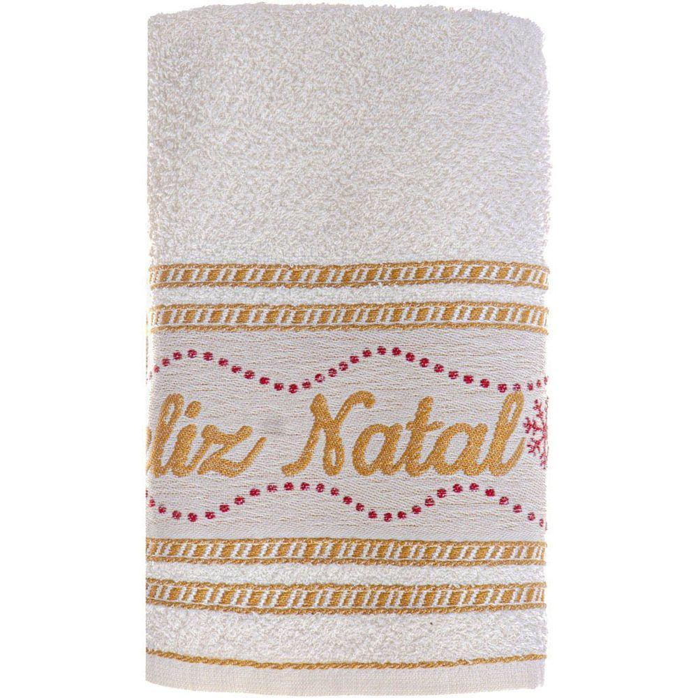 Kit 15 Toalha De Rosto Feliz Natal 90% Algodão 400g-m² 45x68cm Bene Casa Pérola - 4