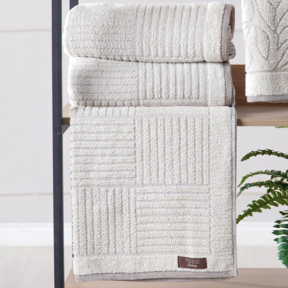 Toalha De Rosto Essenza 100% Algodão 450g-m² 50x75cm Tessi Natural Linhas - 1