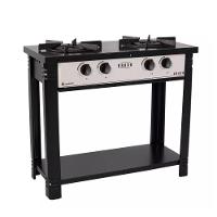 Fogão 2 Queimadores Bravo A Gás Preto E Cinza Venâncio - 1