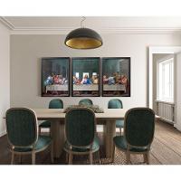 Quadro Decorativo Santa Ceia Com Moldura Preto - 2