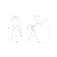 Triturador Elétrico Tramontina Te25t Com Suporte Triangular Motor 2 Hp Bivolt E Saída Lateral - 5