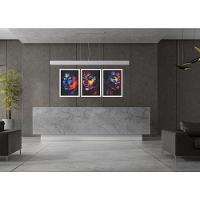 Quadro Decorativo Mulher Maquiagem Neon Com Moldura Branco - 3