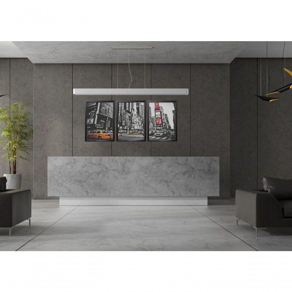 Quadro Decorativo Rua New York Com Moldura Preto - 3