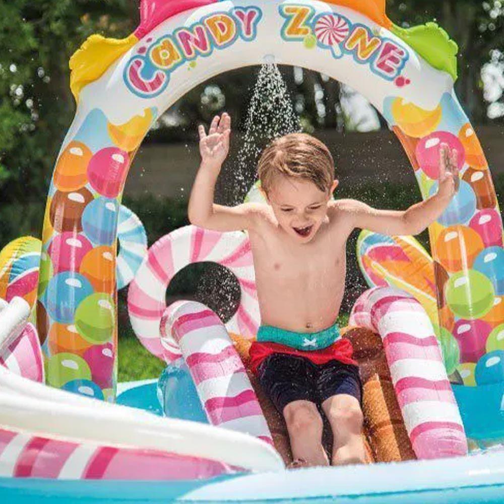 Centro De Diversão Inflável Infantil Playground Candy Zone 206 Litros Intex - 3