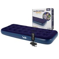 Colchão Solteiro Inflável + Bomba De Ar Manual Vg Plus - 1