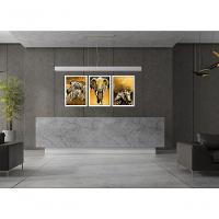 Quadro Decorativo Pintura Zebra, Elefante, Girafa Com Moldura Branco - 2