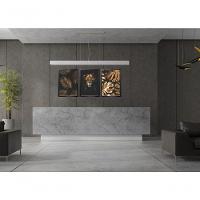 Quadro Decorativo Folhagem Leão Dourada Com Moldura Preto - 3