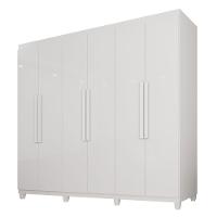 Guarda-roupa Casal 100% Mdf 6 Portas E 4 Gavetas Espanha - Tudo De Móveis Cor Branco - 9