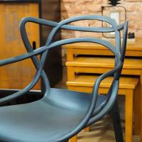 Jogo Conjunto Mesa 1,20m Alumínio + 6 Cadeiras Alegra Jardim Jantar Preto - 2