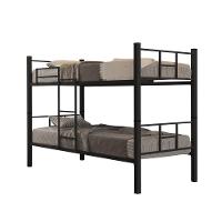 Beliche Solteiro Padrão Aço Vira 2 Cama Escada Grade Proteção Preto - 1