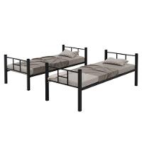 Beliche Solteiro Padrão Aço Vira 2 Cama Escada Grade Proteção Preto - 5