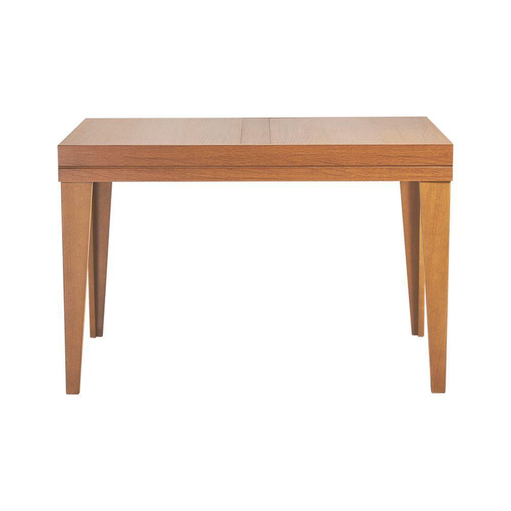 Mesa De Jantar 1,20m Extensível 1,80m Gênova Em Madeira Maciça - Mel - 2