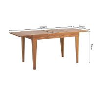 Mesa De Jantar 1,20m Extensível 1,80m Gênova Em Madeira Maciça - Mel - 3