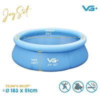 Piscina Inflável Joy Set 1000l Circular 183cm Com Bomba Forro Vg Plus - 3